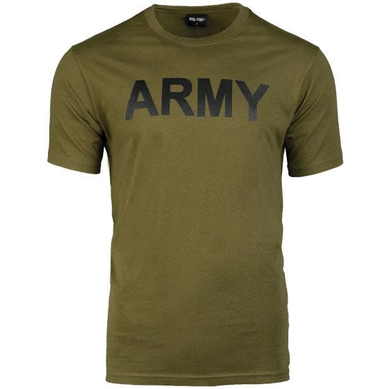 Koszulka T-Shirt Mil-Tec Army Print - Oliwkowa