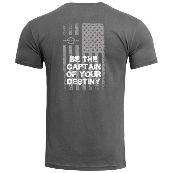 Koszulka Pentagon Ageron American Flag Wolf Grey