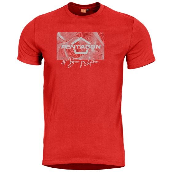 Koszulka Pentagon Ageron Contour Lava Red