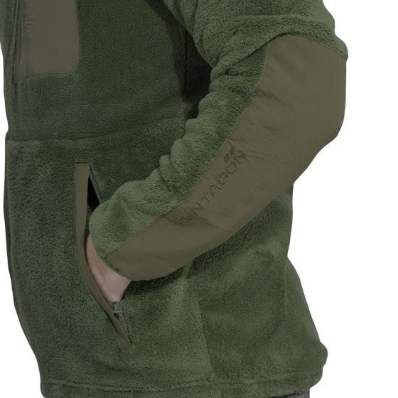 Polar Pentagon Grizzly Full Zip Camo Green