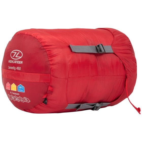 Śpiwór Highlander Serenity 450 Mummy Czerwony