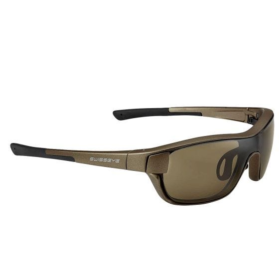 Okulary Swiss Eye M-Cover - Brown + Orange + Clear Lens / Bronze Frame