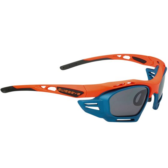 Okulary Swiss Eye M-Cover 6C - Inserts Blue/Smoke / Spare Orange Lenses / Orange Matt/Black Frame
