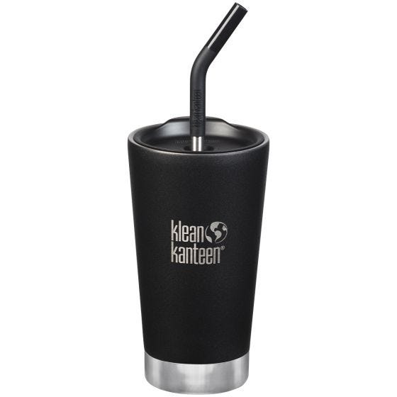 Kubek Termiczny Klean Kanteen 473ml Tumbler z Metalową Słomką Shale Black