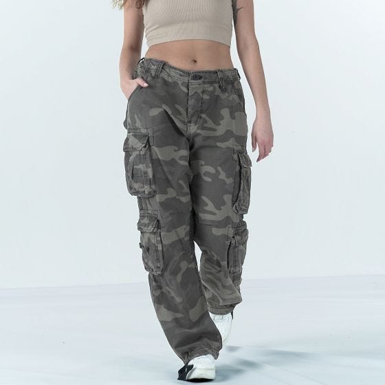 Spodnie Damskie Surplus Airborne Vintage Czarne Camo
