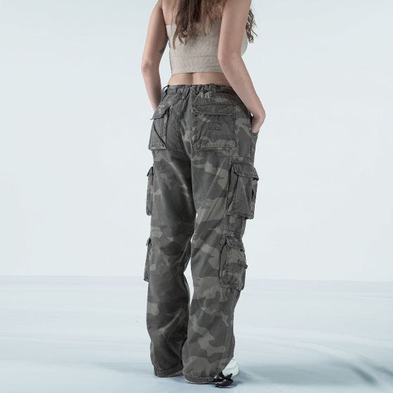 Spodnie Damskie Surplus Airborne Vintage Czarne Camo