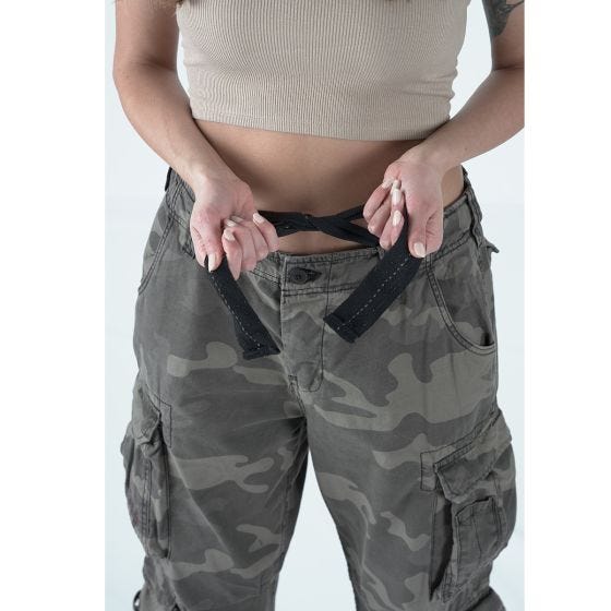 Spodnie Damskie Surplus Airborne Vintage Czarne Camo
