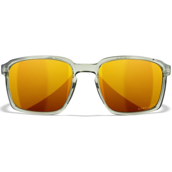 Okulary Taktyczne Wiley WX Alfa - Captivate Polarized Bronze Mirror Lenses / Gloss Crystal Light Olive/Grey