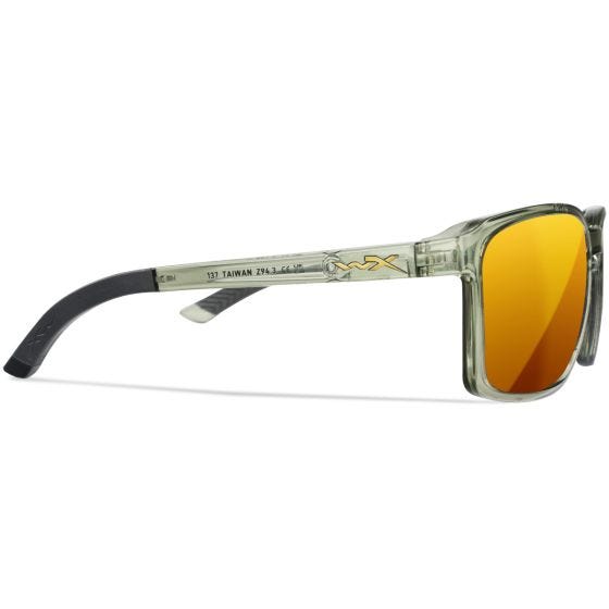 Okulary Taktyczne Wiley WX Alfa - Captivate Polarized Bronze Mirror Lenses / Gloss Crystal Light Olive/Grey
