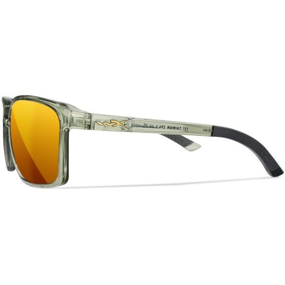 Okulary Taktyczne Wiley WX Alfa - Captivate Polarized Bronze Mirror Lenses / Gloss Crystal Light Olive/Grey