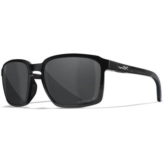 Okulary Taktyczne Wiley WX Alfa - Captivate Polarized Grey Lenses / Gloss Black Frame