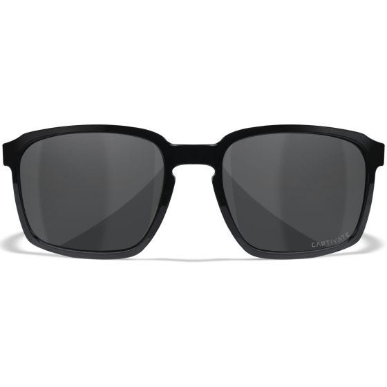 Okulary Taktyczne Wiley WX Alfa - Captivate Polarized Grey Lenses / Gloss Black Frame