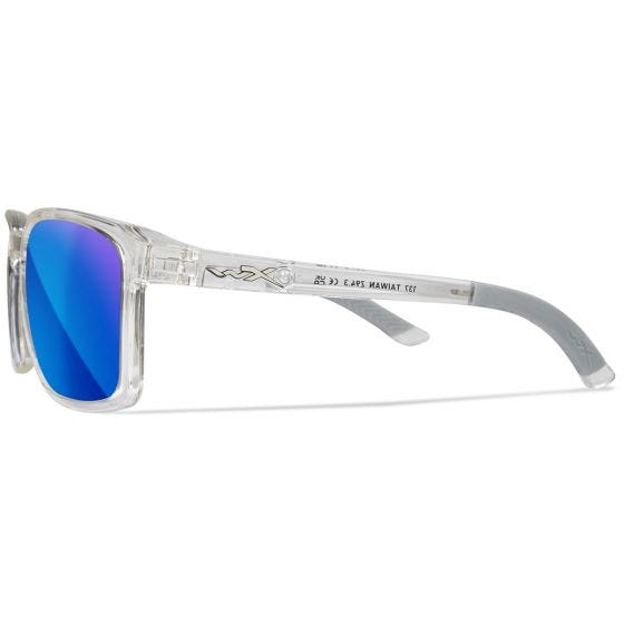 Okulary Taktyczne Wiley WX Alfa - Captivate Polarized Blue Mirror Lenses / Gloss Clear Crystal Frame