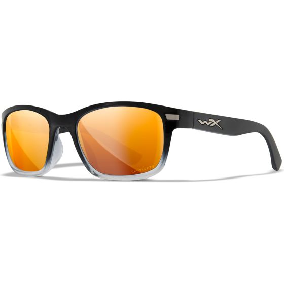 Okulary Taktyczne Wiley WX Helix - Captivate Polarized Bronze Mirror Lenses / Gloss Black Fade to Clear Crystal