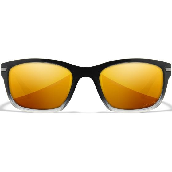 Okulary Taktyczne Wiley WX Helix - Captivate Polarized Bronze Mirror Lenses / Gloss Black Fade to Clear Crystal