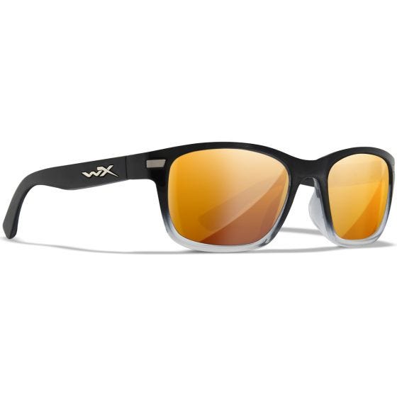 Okulary Taktyczne Wiley WX Helix - Captivate Polarized Bronze Mirror Lenses / Gloss Black Fade to Clear Crystal