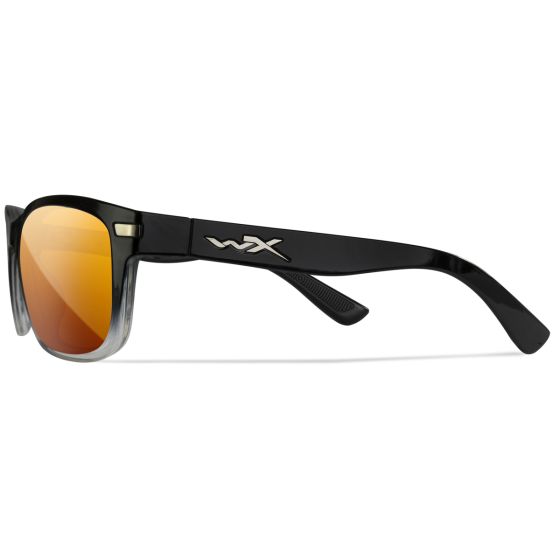 Okulary Taktyczne Wiley WX Helix - Captivate Polarized Bronze Mirror Lenses / Gloss Black Fade to Clear Crystal