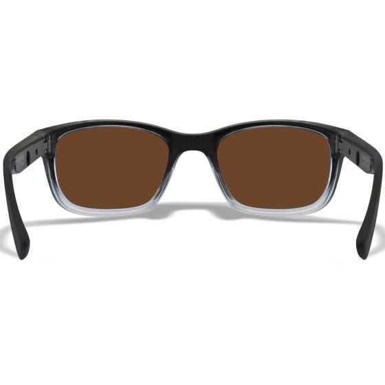 Okulary Taktyczne Wiley WX Helix - Captivate Polarized Bronze Mirror Lenses / Gloss Black Fade to Clear Crystal