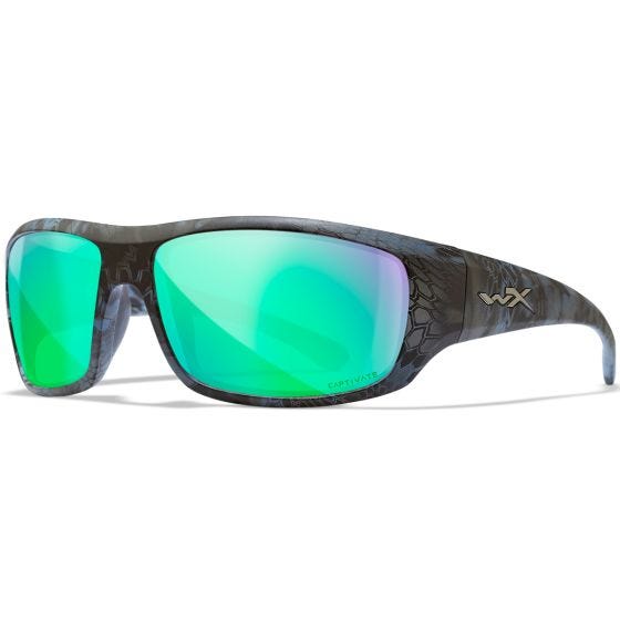 Okulary Taktyczne Wiley X WX Omega - Captivate Polarized Green Mirror Lens / Kryptek Neptune Frame