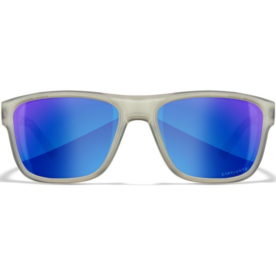 Okulary Taktyczne Wiley WX Ovation - Captivate Polarized Blue Mirror Lenses / Matte Slate Frame