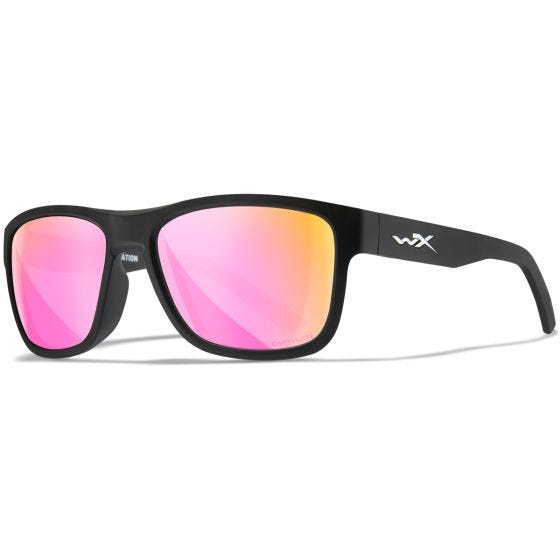 Okulary Taktyczne Wiley WX Ovation - Captivate Polarized Rose Gold Mirror Lenses / Matte Black Frame