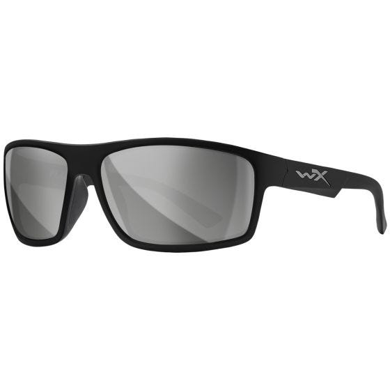 Okulary Taktyczne Wiley WX Peak - Silver Flash Lenses / Gloss Black Frame