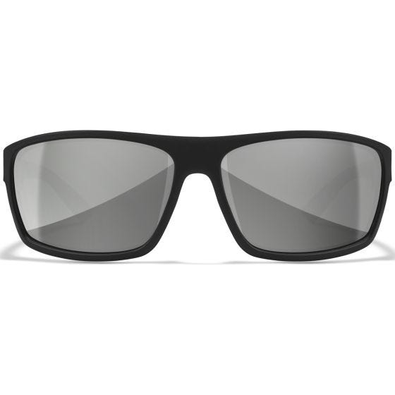 Okulary Taktyczne Wiley WX Peak - Silver Flash Lenses / Gloss Black Frame