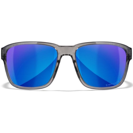 Okulary Taktyczne Wiley WX Trek - Captivate Polarized Blue Mirror Lenses / Gloss Crystal Dark Grey Frame
