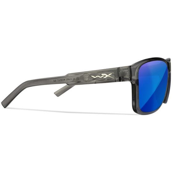 Okulary Taktyczne Wiley WX Trek - Captivate Polarized Blue Mirror Lenses / Gloss Crystal Dark Grey Frame