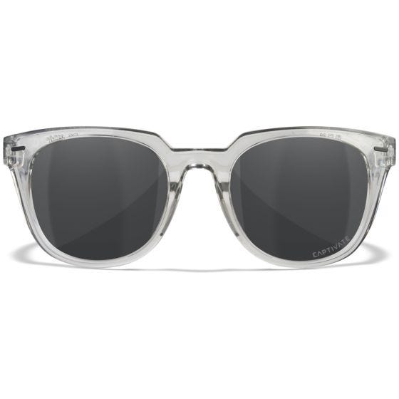 Okulary Taktyczne Wiley WX Ultra - Captivate Polarized Grey Lenses / Gloss Crystal Light Grey Frame