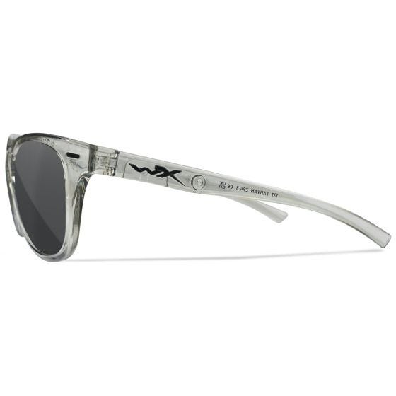 Okulary Taktyczne Wiley WX Ultra - Captivate Polarized Grey Lenses / Gloss Crystal Light Grey Frame