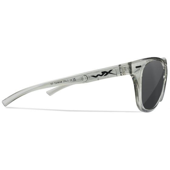 Okulary Taktyczne Wiley WX Ultra - Captivate Polarized Grey Lenses / Gloss Crystal Light Grey Frame