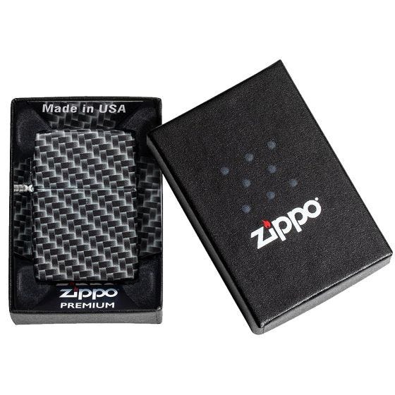 Zapalniczka Zippo Carbon Fibre Design White Matte