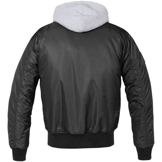 Kurtka Flek Brandit MA1 Sweat Hooded Czarno-Szara