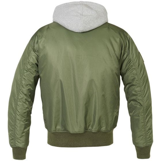 Kurtka Flek Brandit MA1 Sweat Hooded Oliwkowo-Szara