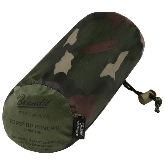 Poncho Przeciwdeszczowe Brandit Ripstop Woodland