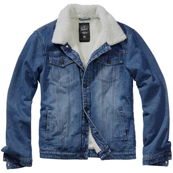 Kurtka Jeansowa Brandit Sherpa Niebieski/Off White