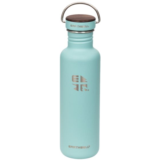 Butelka Earthwell Woodie Singe Wall 800ml Walnut / Aqua Blue