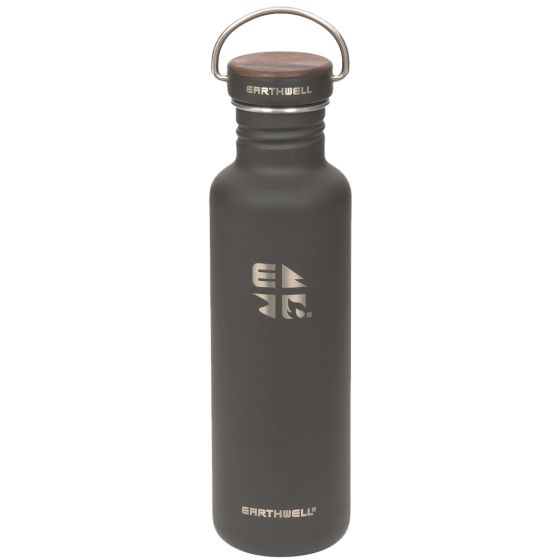 Butelka Earthwell Woodie Singe Wall 800ml Walnut / Volcanic Black
