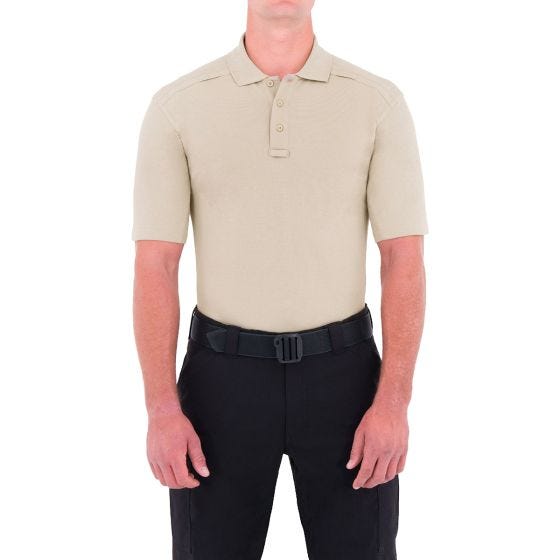 Koszula Męska First Tactical Cotton Polo z Kieszenią na Długopis Krótki Rękaw Khaki