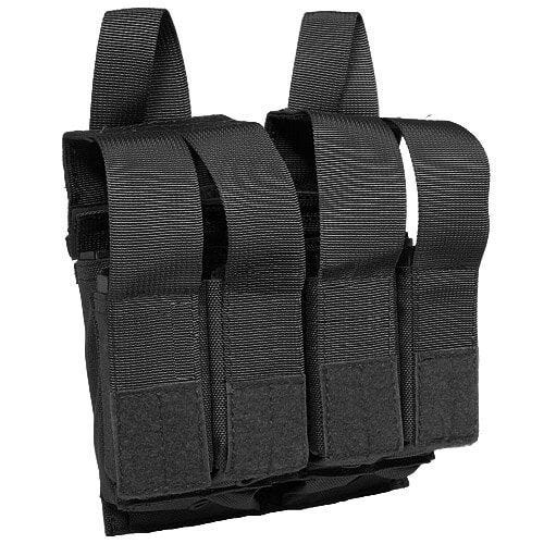 Ładownica Podwójna Flyye na Magazynki M4/M16 + 4 do Pistoletu Czarna
