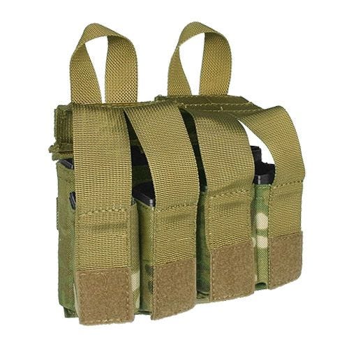 Ładownica Podwójna Flyye na Magazynki M4/M16 + 4 do Pistoletu MultiCam