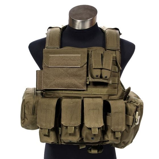 Kamizelka Taktyczna Flyye Force Recon z Kompletem Ładownic ver. Land Coyote Brown