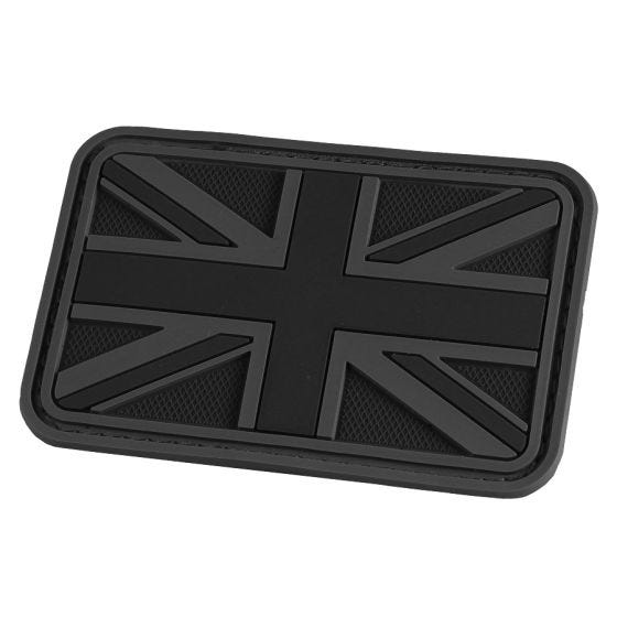 Naszywka Hazard 4 3D UK Flaga Wielkiej Brytani Czarna