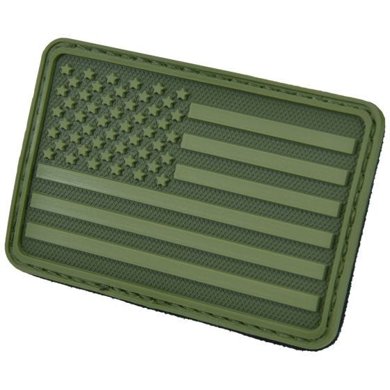 Naszywka Hazard 4 Flaga USA Lewa Olive Green