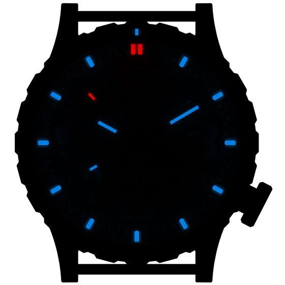 Zegarek Hazard 4 Heavy Water Diver Titanium Tritium Nightwatch White GMT Niebiesko-Czerwony