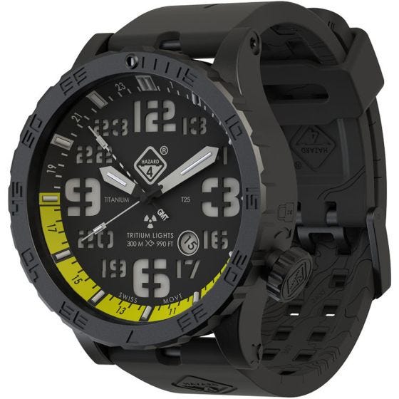 Zegarek Hazard 4 Heavy Water Diver Titanium Tritium Nightwatch Yellow GMT Zielono-Żółty