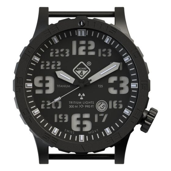 Zegarek Hazard 4 Heavy Water Diver Titanium Tritium Nightwatch Zielono-Żółty