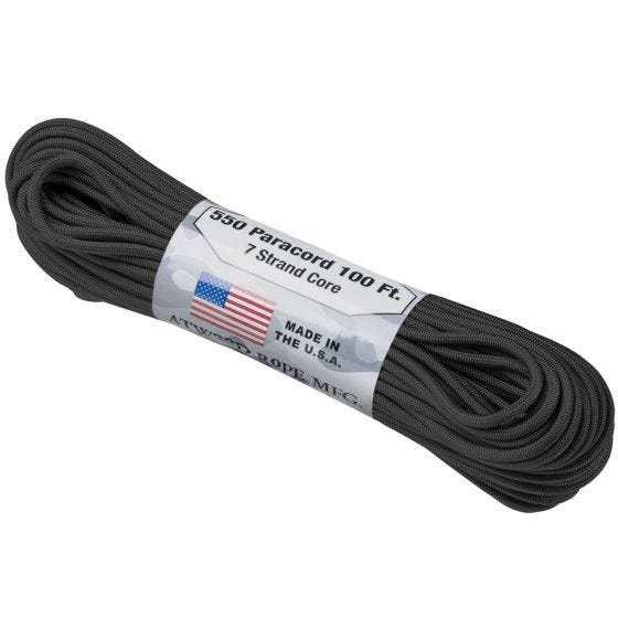 Linka Paracord Atwood Rope 550 Lbs. Czarna