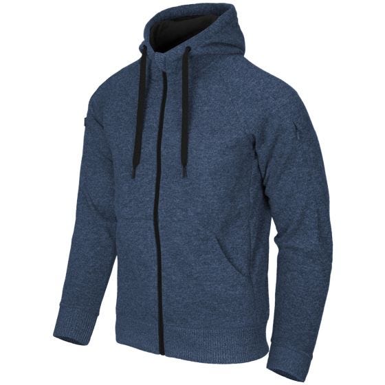 Bluza Helikon Covert Tactical Hoodie Full Zip Niebieski Melanż